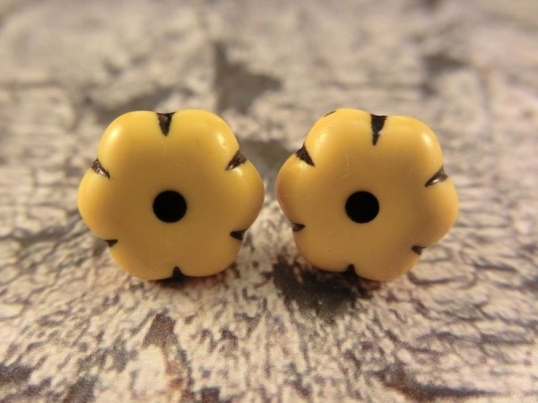 Blumen Ohrstecker Blüte Flower Perle Aster Gerbera